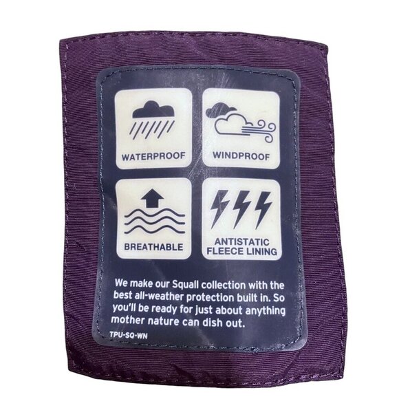 Lands End Squall Insulated Coat Jacket Womens Large 14-16 Purple Utility Chore - Picture 10 of 13